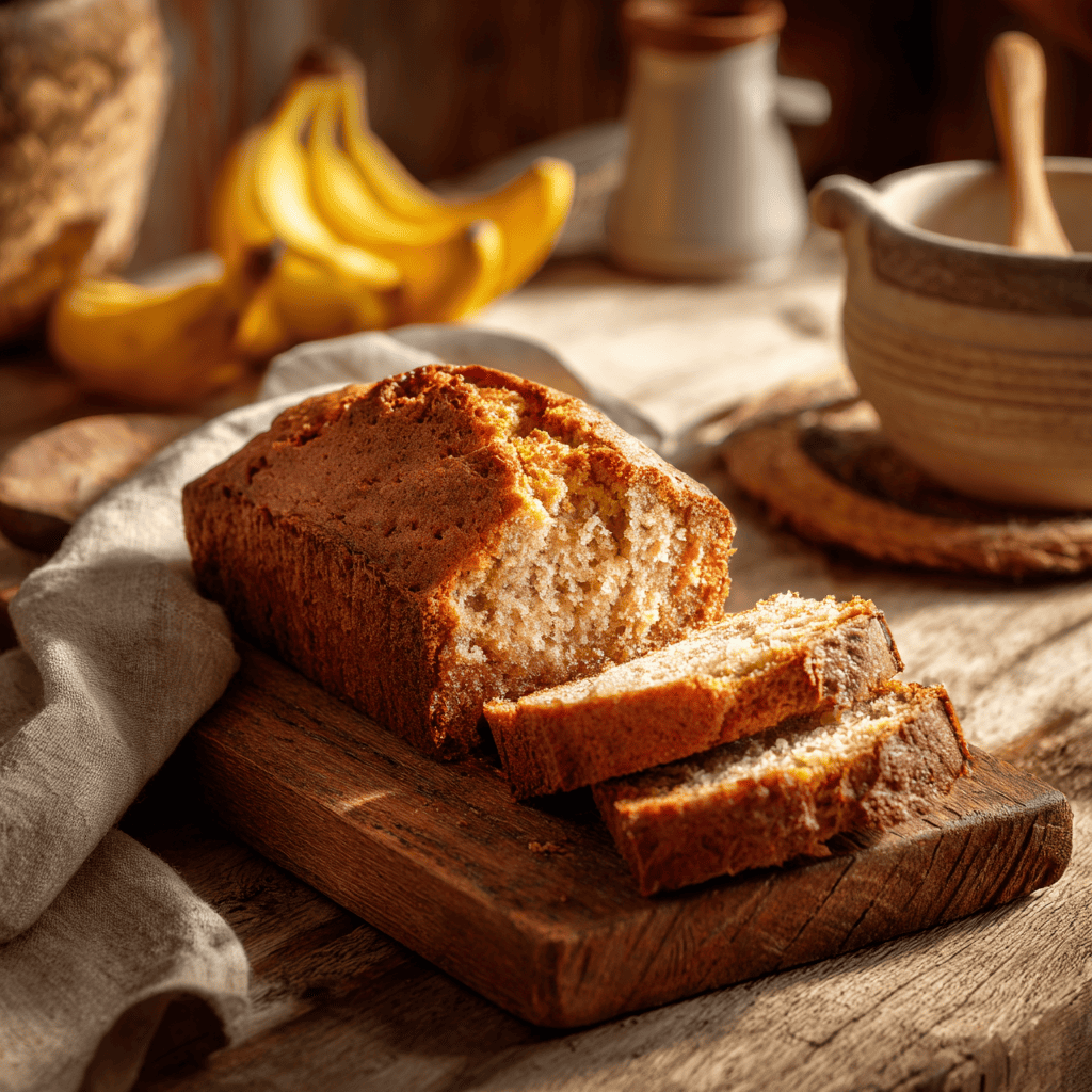 cutting cottage cheese banana bread
