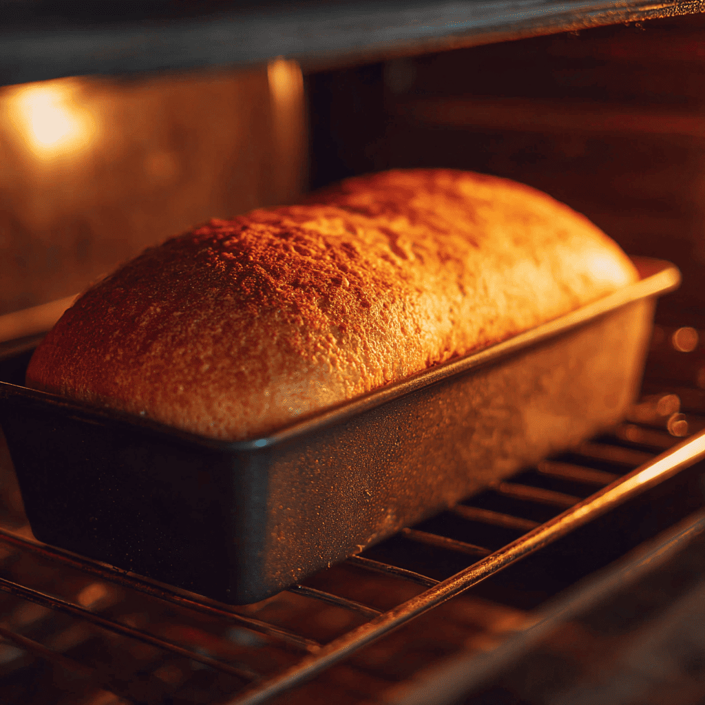 The Best Keto Bread Recipe (Soft, Fluffy & Easy to Make) 9 Keto bread recipe loaf baking in oven